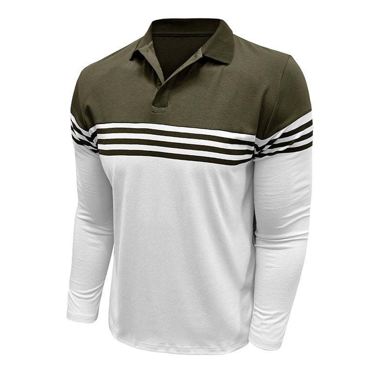 Herrer Poloshirt med moderigtigt stribemix og kvalitetsbomuldsstof Stilla
