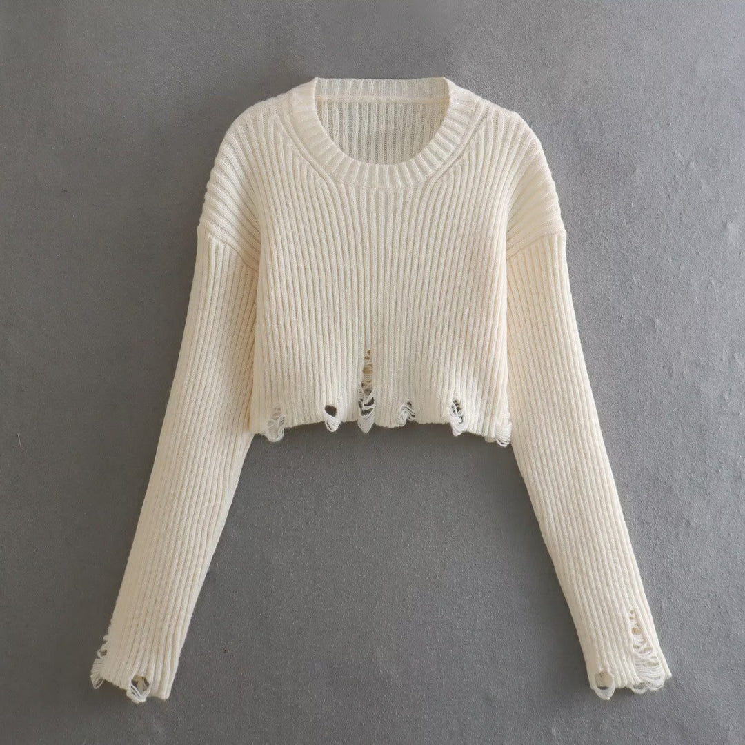 Femme Korte Stribet Pull Stilla