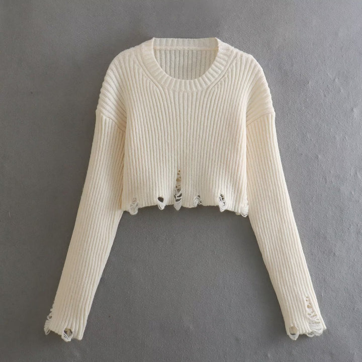 Femme Korte Stribet Pull Stilla