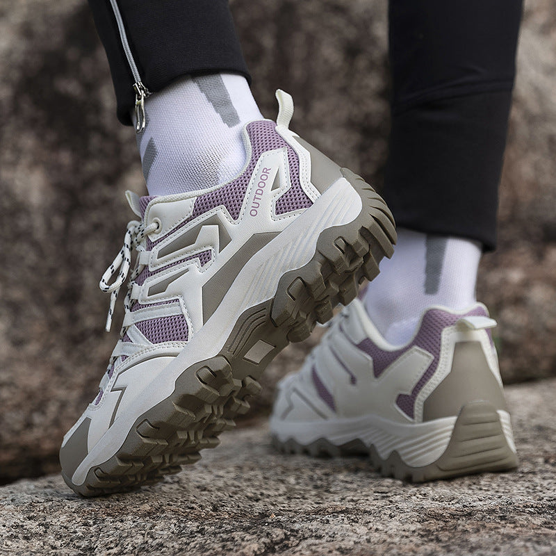 Herrer nan robust Trail- og vandresneaker med multiterræn-profilsole, åndbart mesh-overdel og forstærket tåhætte Skovae