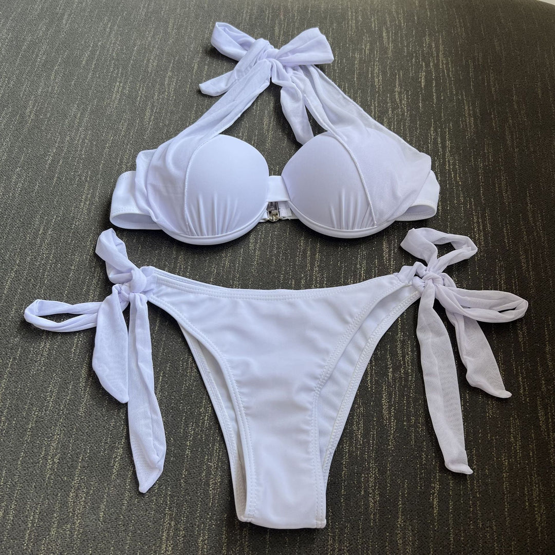 Dame Bikini-sæt med innovativt kryds-design og variable bindebånd Stilla
