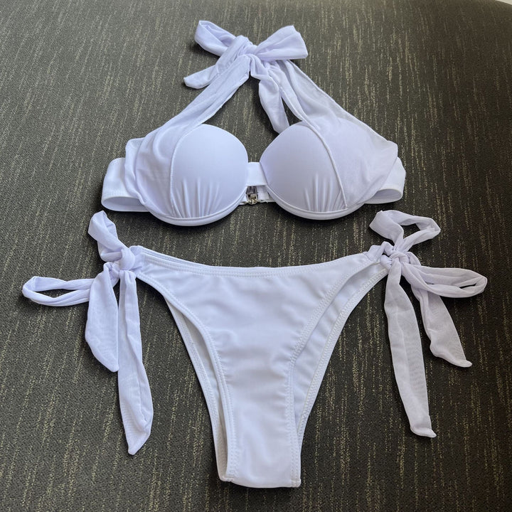 Dame Bikini-sæt med innovativt kryds-design og variable bindebånd Stilla