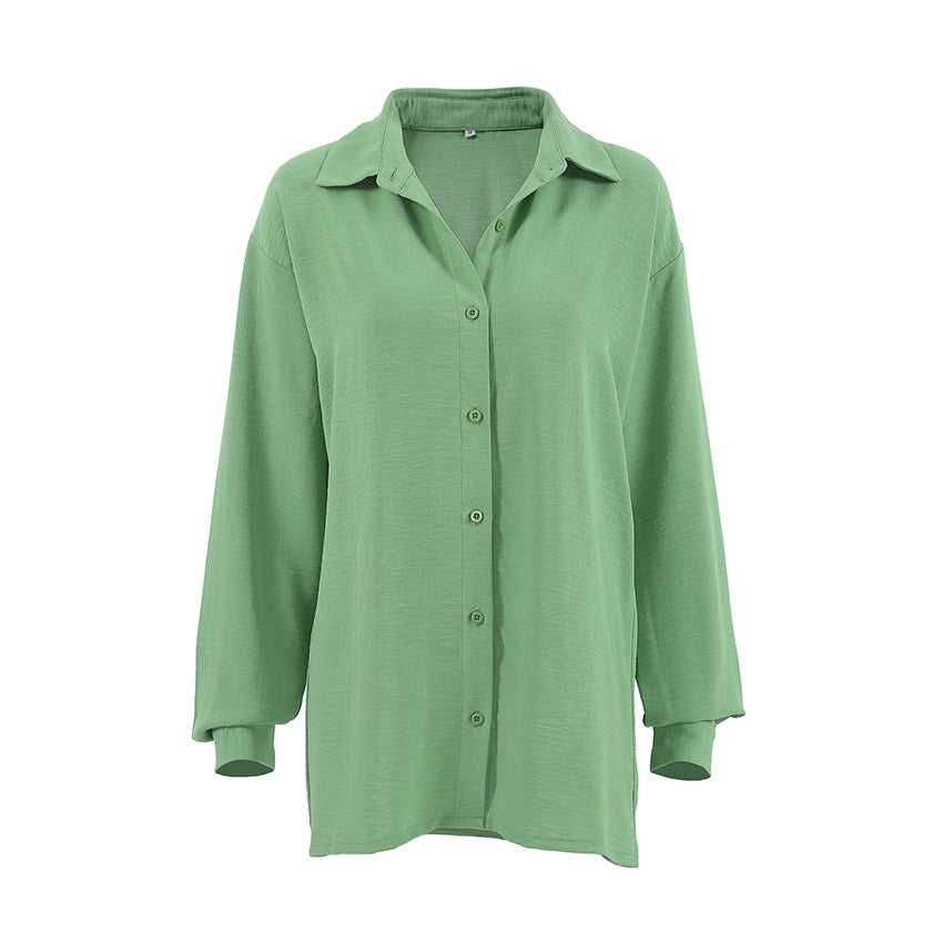 Dame elegant skjorte bluse lavet af højkvalitets, let materiale med moderne krave Stilla