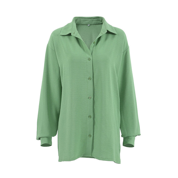 Dame elegant skjorte bluse lavet af højkvalitets, let materiale med moderne krave Stilla