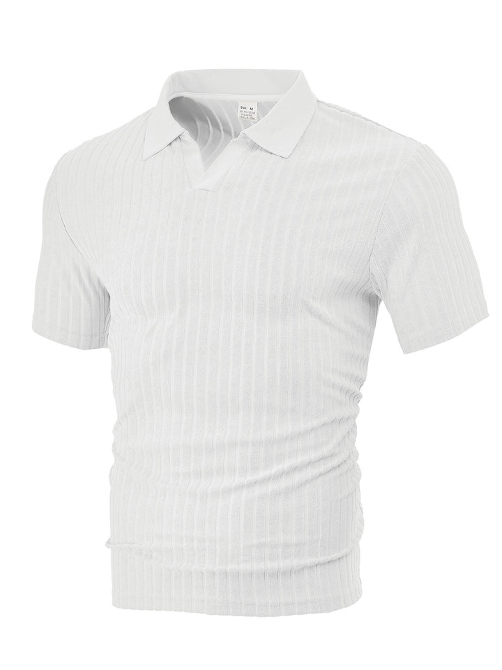Herrer kortærmet polo shirt lavet af åndbart strukturmateriale Stilla