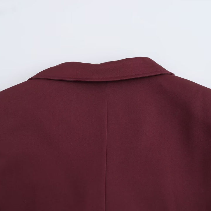 Femme Doubelt række Longline Blazer Frakke Stilla