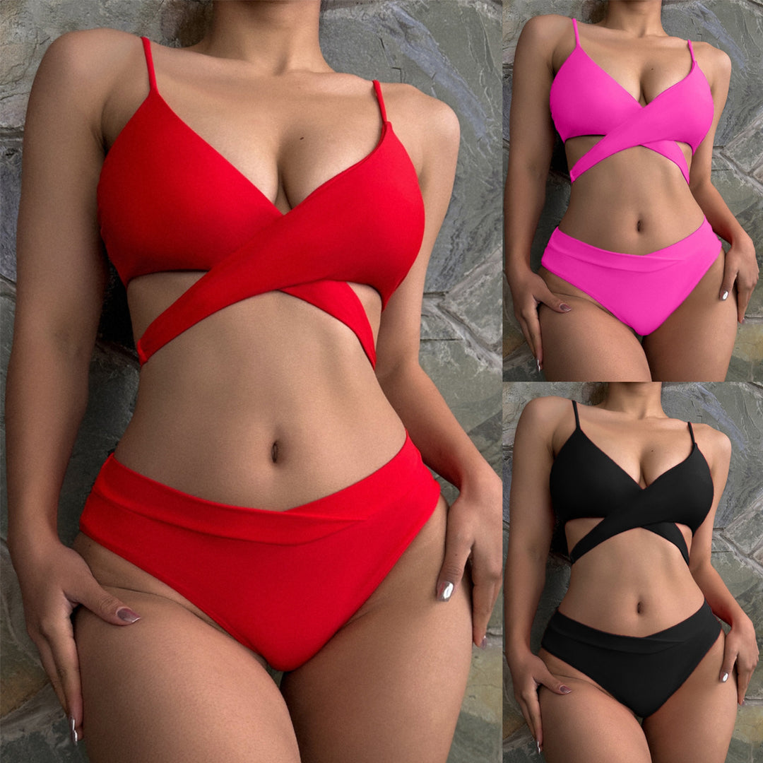 Dame Triangel-Bikini med fashionable accenter Skovae