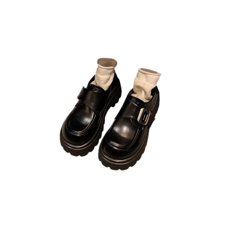Dame Chunky Loafers med fashionable spændelement og robust sål Stilla
