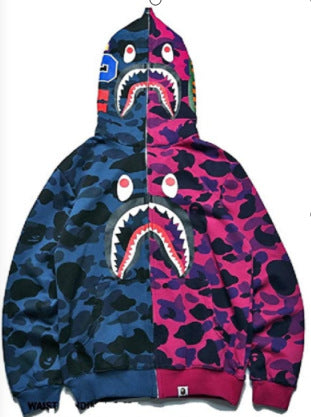 Dame hoodie jakke med moderne camouflage design og høj kvalitets bomuldsblanding Skovae