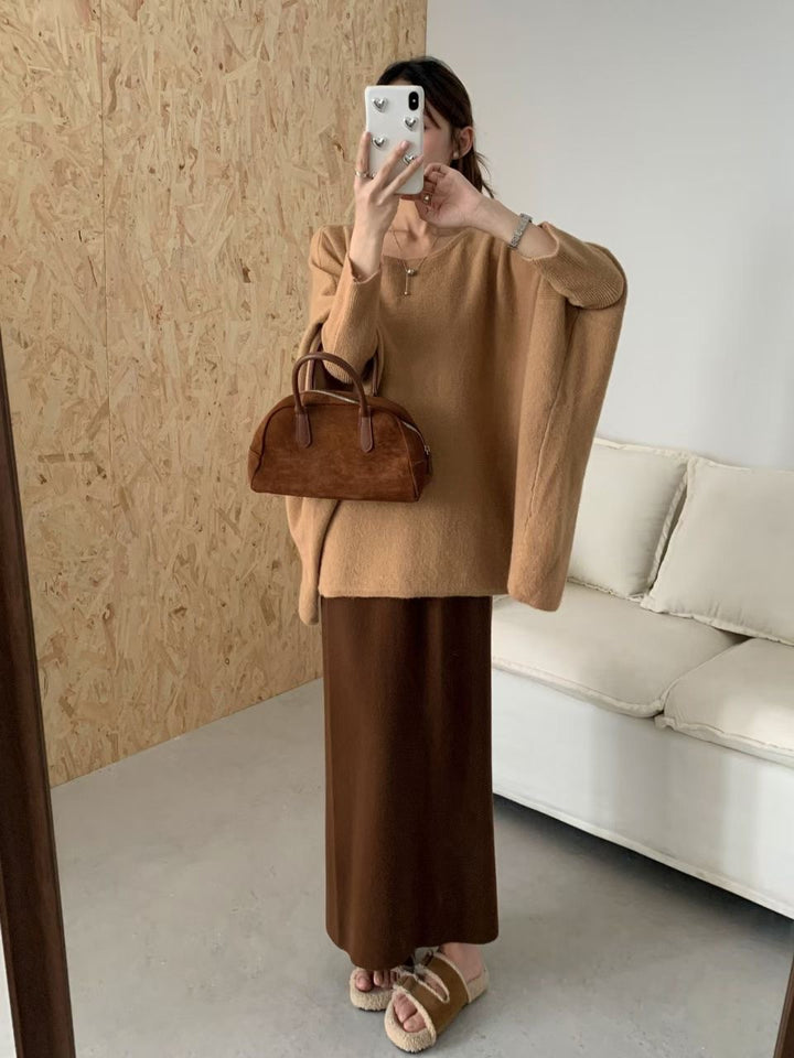 Kvindernes oversized sweater med stilfuldt, blødt stof og afslappet snit Stilla