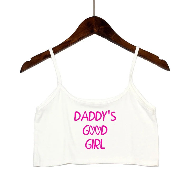 Dame mode crop top med dekorerede stropper Skovae