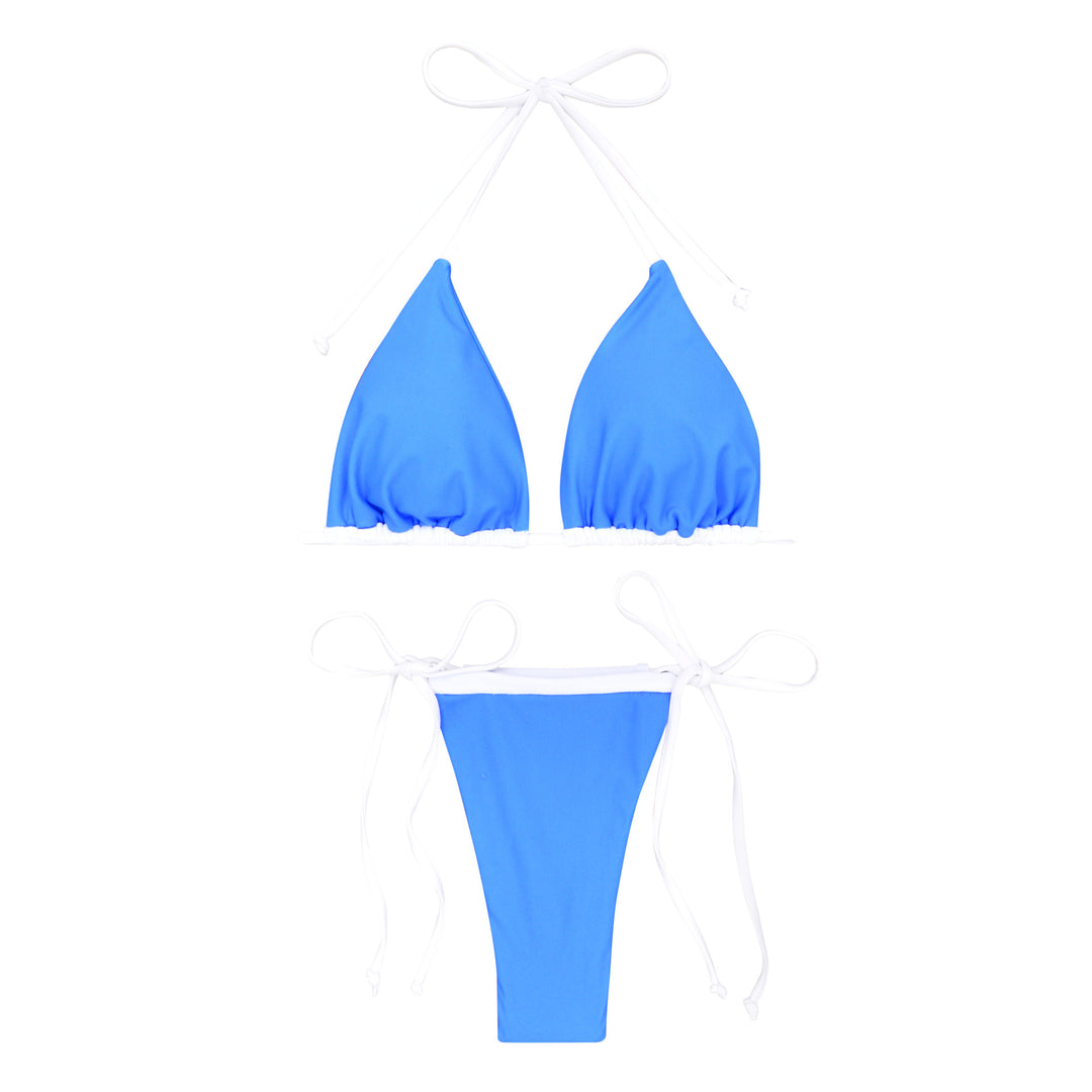 Dame triangel-bikini med justerbare snøringer Skovae