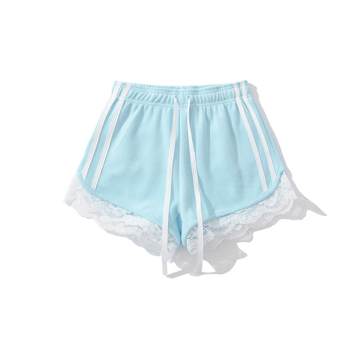 Dame sportlige shorts med spidsdetaljer og justerbar snor Stilla