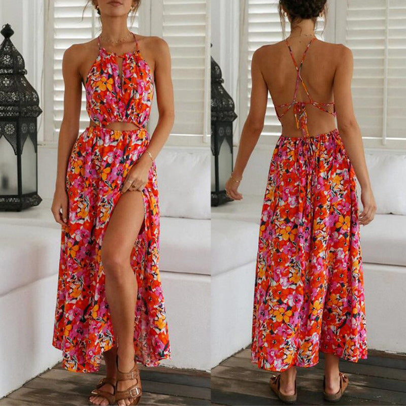 Dame Maxi Kjole med Blomsterprint Stilla