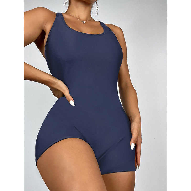 Dame one-piece badedragt med stilfuld ryg-design Skovae