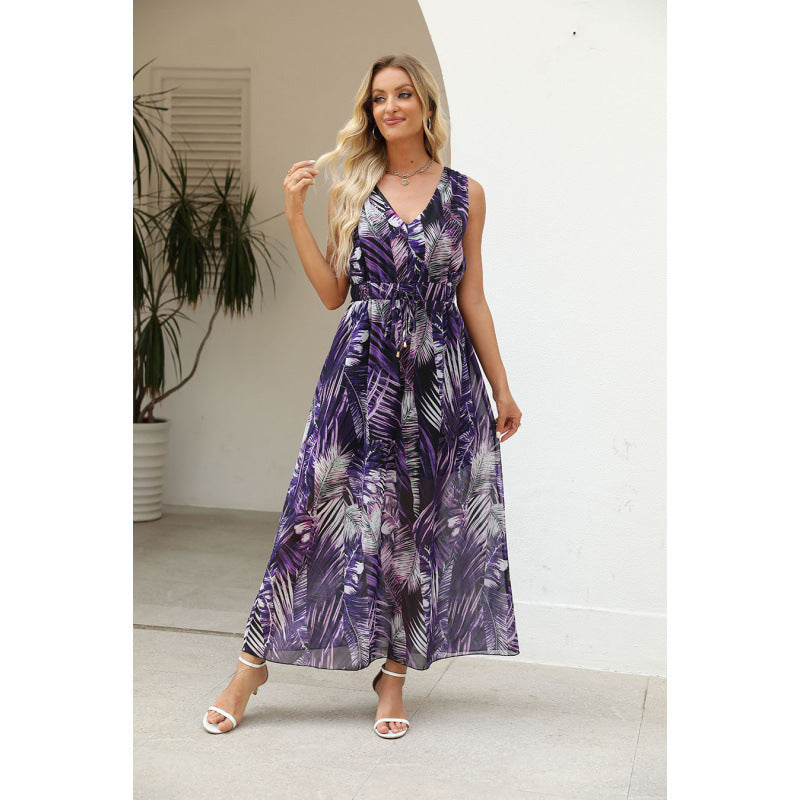 Dame Floral Maxi Kjole Stilla