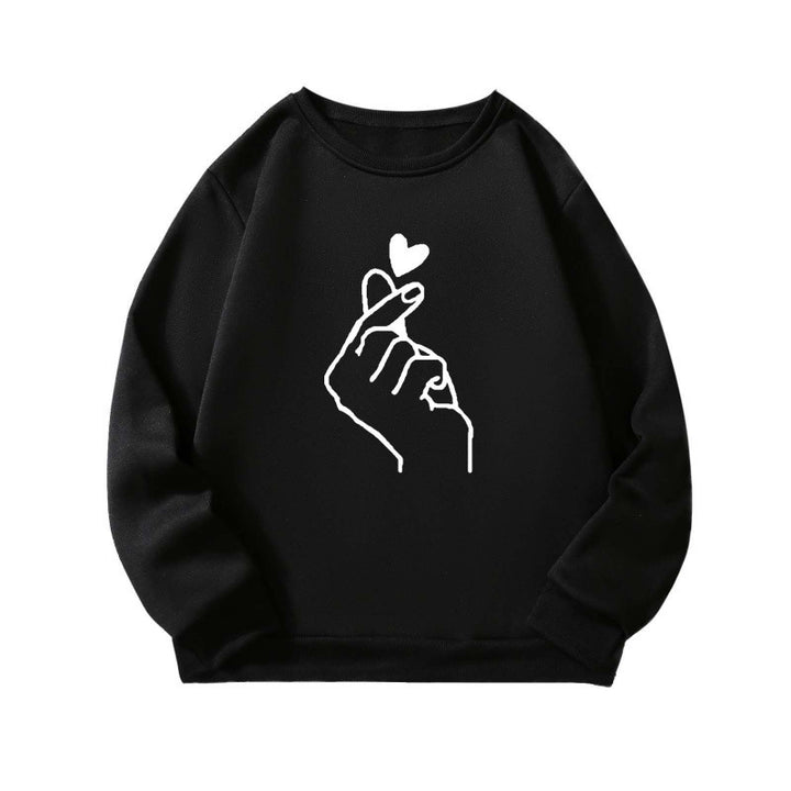 Kvinders sweatshirt med kreativ håndtegnet motiv og blødt indvendigt foer Stilla
