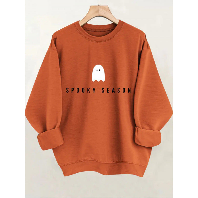 Kvinders sweatshirt med afslappet uhyggeligt design og blødt indvendigt fleece Skovae