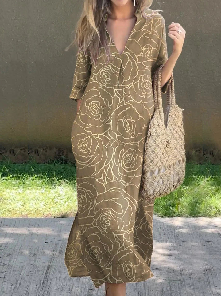 Dame Lang Tunika med blomsterprint Stilla