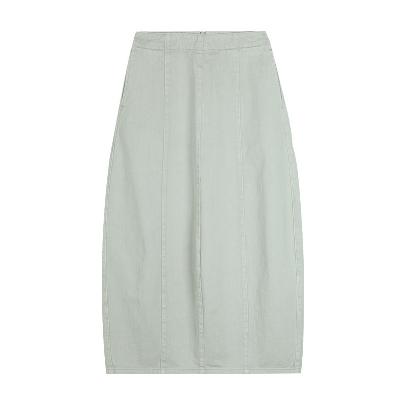 Dame Midi kjole lavet af høj kvalitets denim med elegant snit Stilla