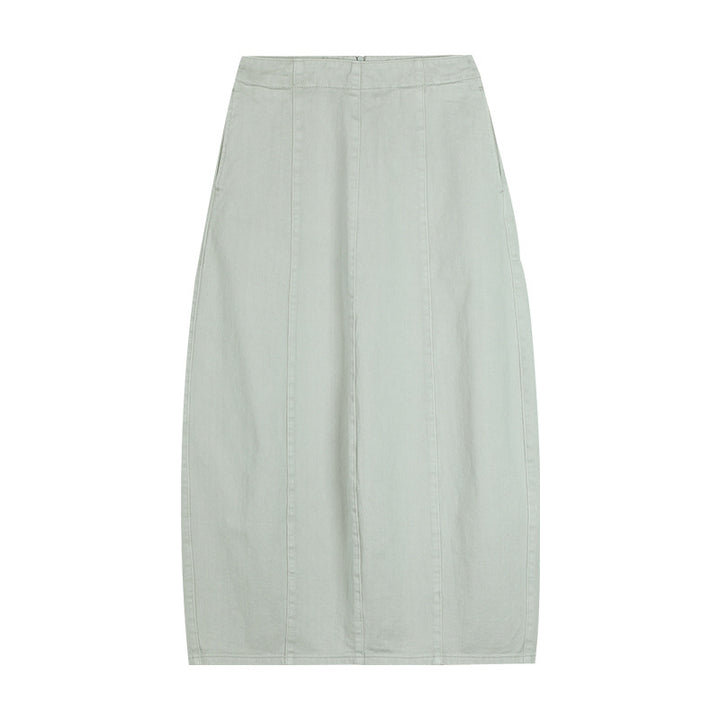 Dame Midi kjole lavet af høj kvalitets denim med elegant snit Stilla