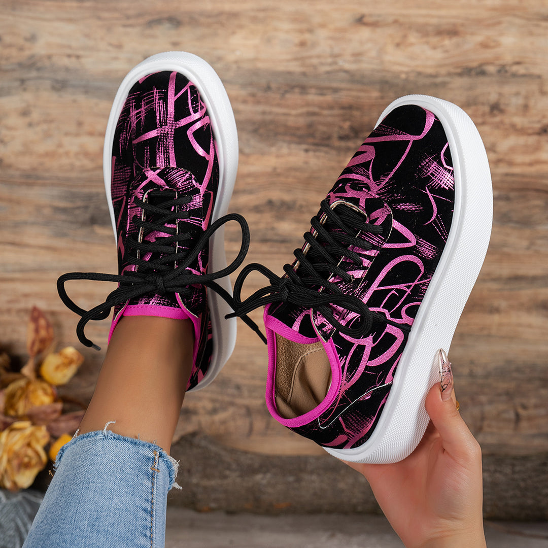 Dame Mode Sneakers med iøjnefaldende grafikdesign Stilla