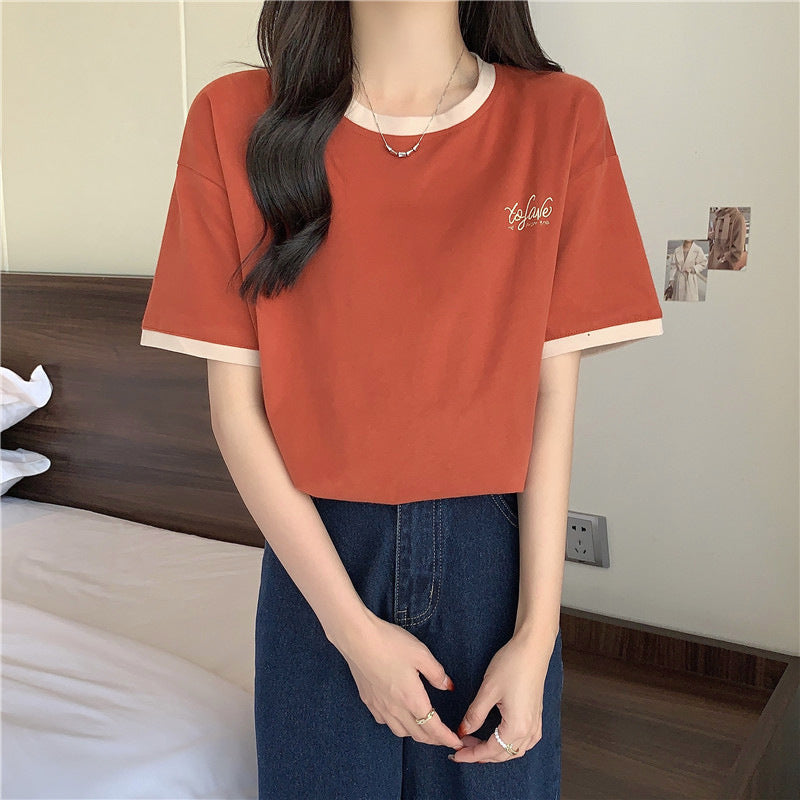 Dame Løs Oversize Grafik T-Shirt med Kontrastdetaljer Stilla