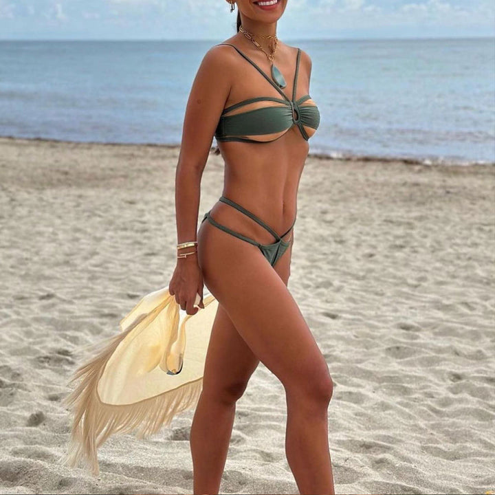 Dame Bikini-sæt med innovative skæring detaljer og justerbare stropper Stilla