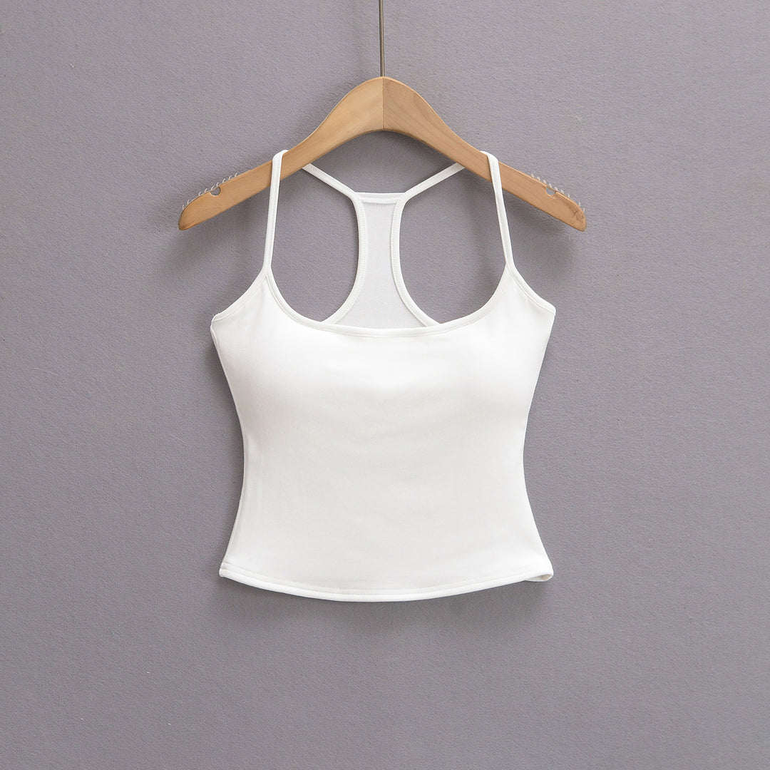 Dame Sports Racerback-top i åndbart materiale med figursyet snit Stilla
