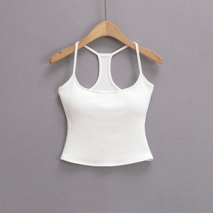 Dame Sports Racerback-top i åndbart materiale med figursyet snit Stilla