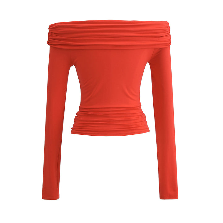 Dame elegant Off-Shoulder-overdel med raffineret flæsedesign og figurvenlig pasform Stilla
