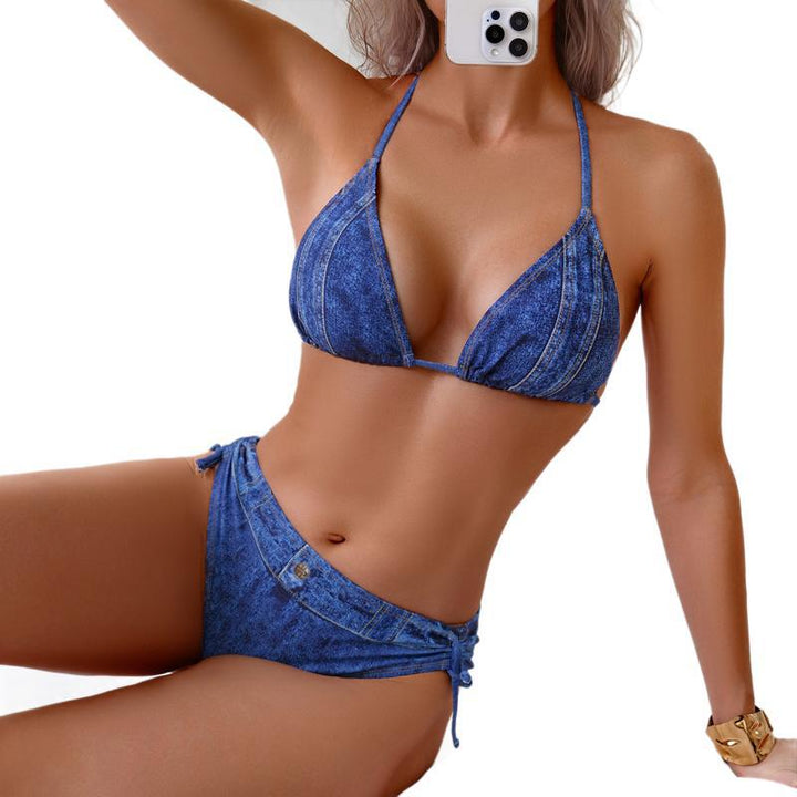Dame Triangel-Bikini med legende design og højdejusterbar talje Stilla