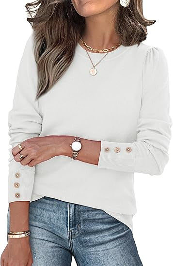 Kvinders afslappede sweater med knapdetaljer Stilla