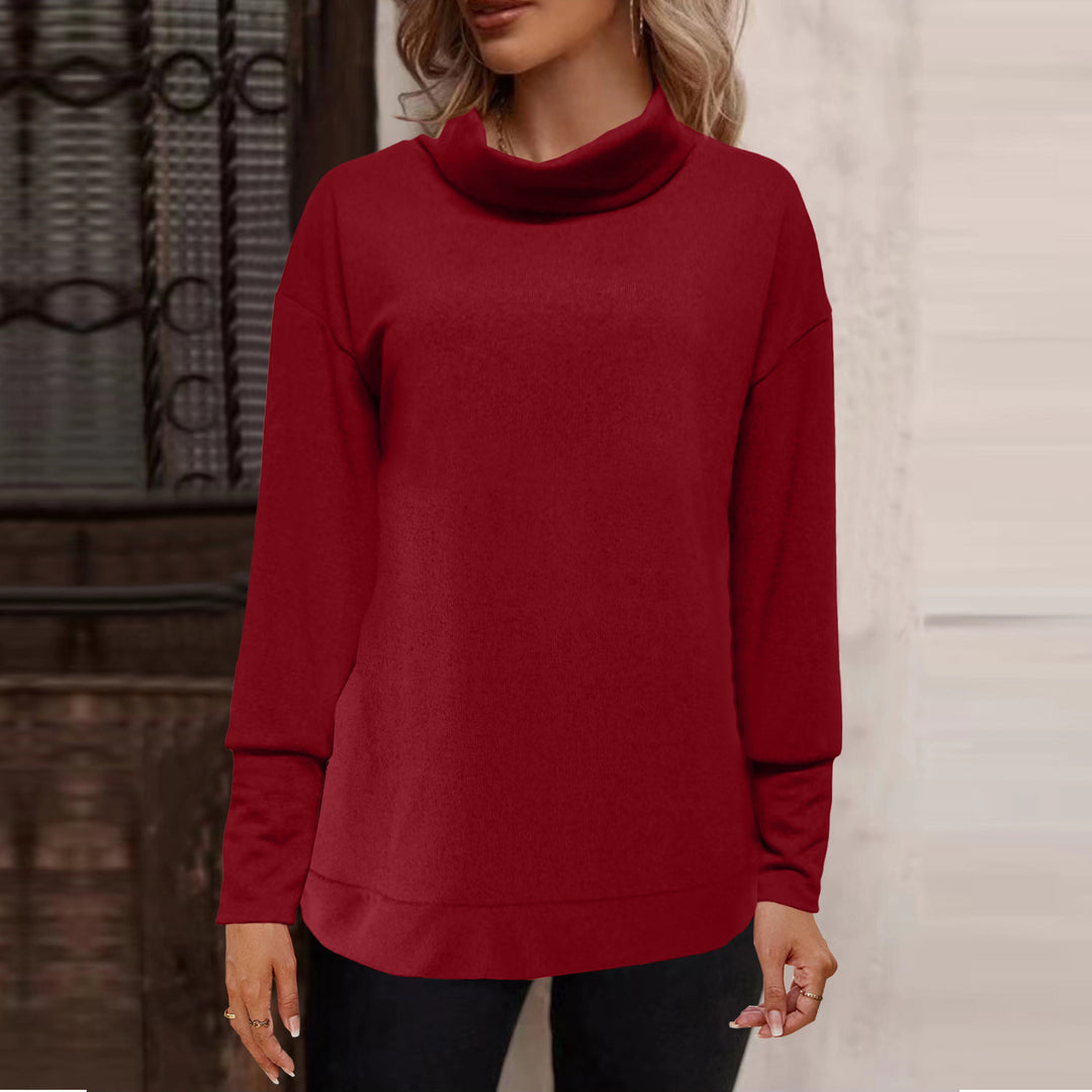 Dame afslappet sweater med rullekrave Stilla