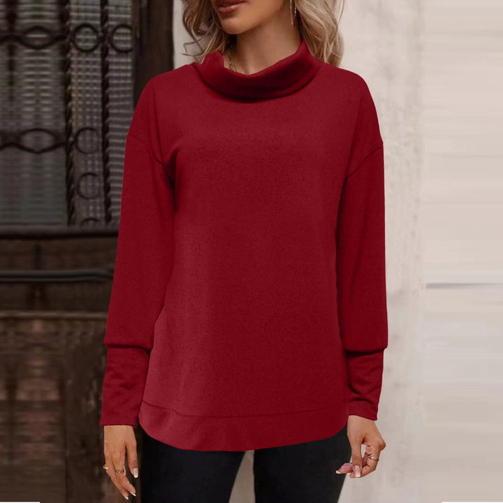 Dame afslappet sweater med rullekrave Stilla