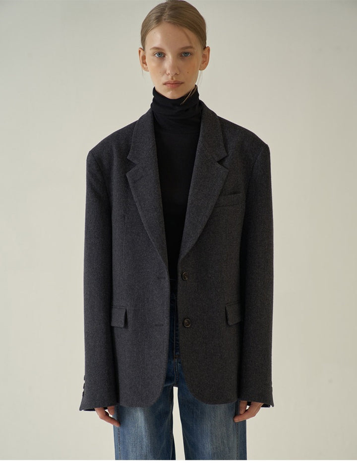 Kvindernes elegante box blazer lavet af kvalitets Stilla stof
