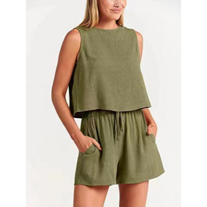 Dame Casual To-delt Shorts-Sæt Stilla