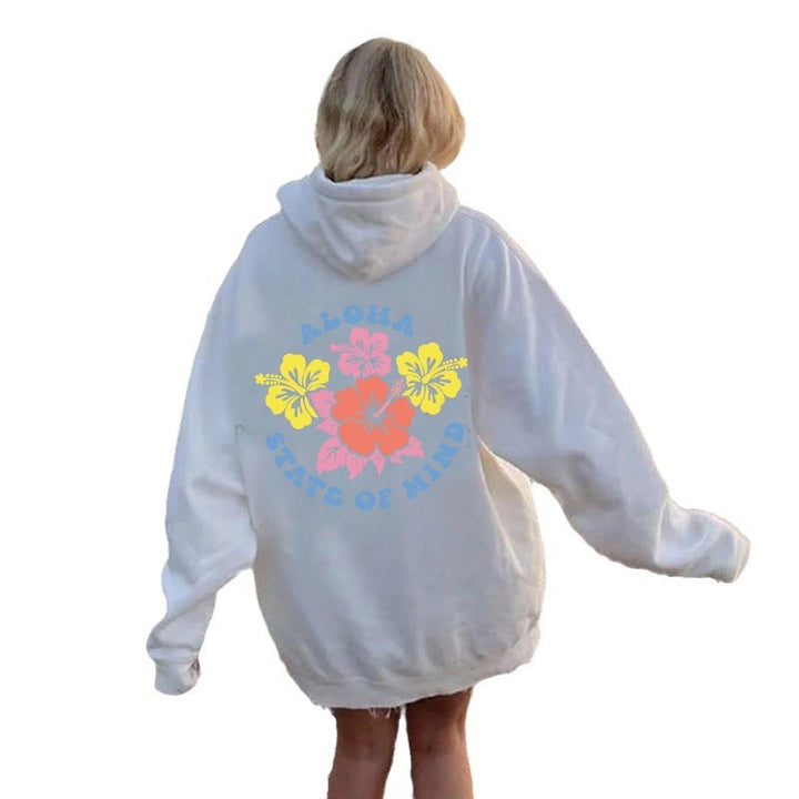 Kvinders hættetrøje med blomster aloha design og behagelig pasform Stilla