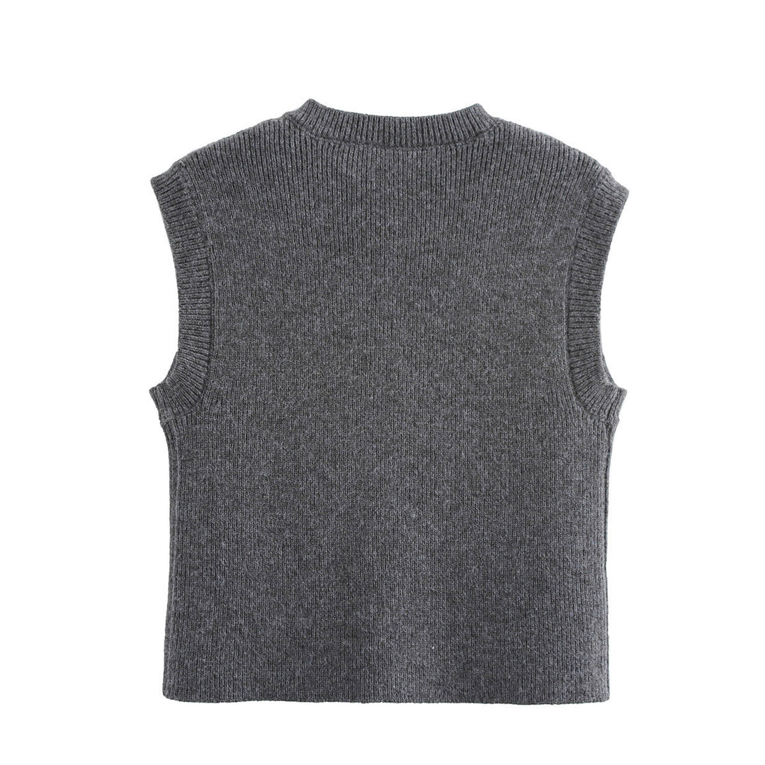 Dame Button-Up Strikvest med praktiske lommer Stilla