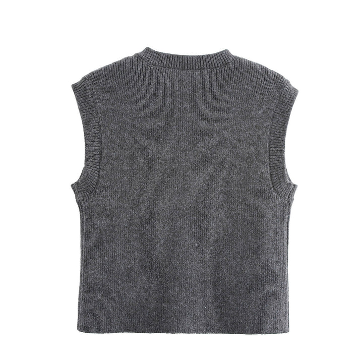 Dame Button-Up Strikvest med praktiske lommer Stilla
