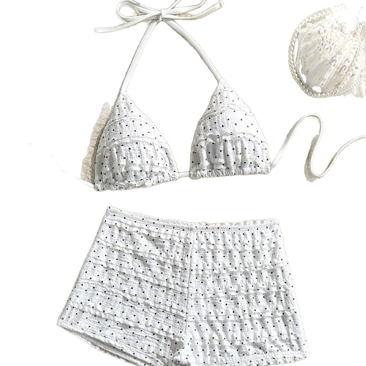 Dame triangel-bikini med høje shorts Skovae