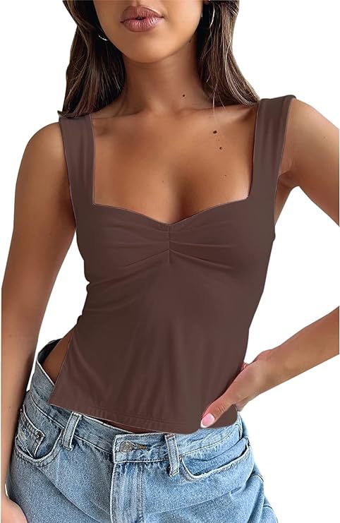 Dame crop-top med firkantet udskæring Skovae