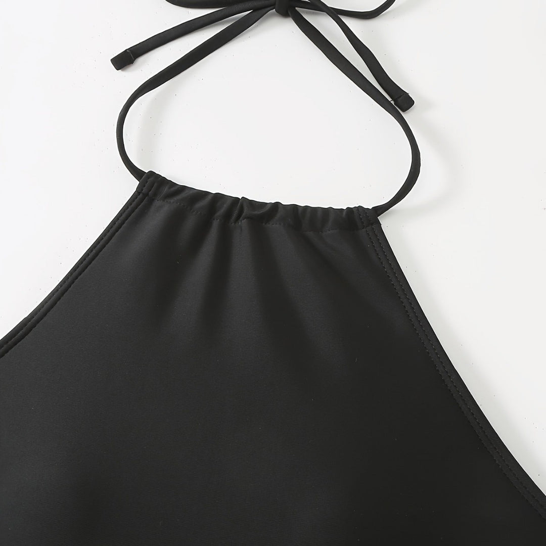 Dame Tankini-sæt med afslappet top og højtaljede shorts Skovae