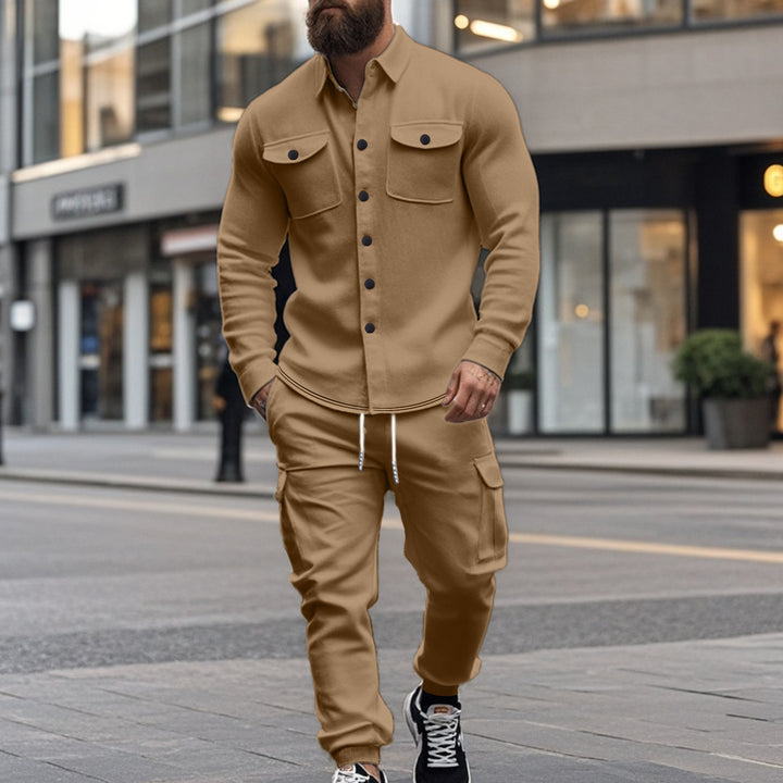 Herren Cargo-sæt med praktiske lommer og moderigtigt, struktureret design Stilla