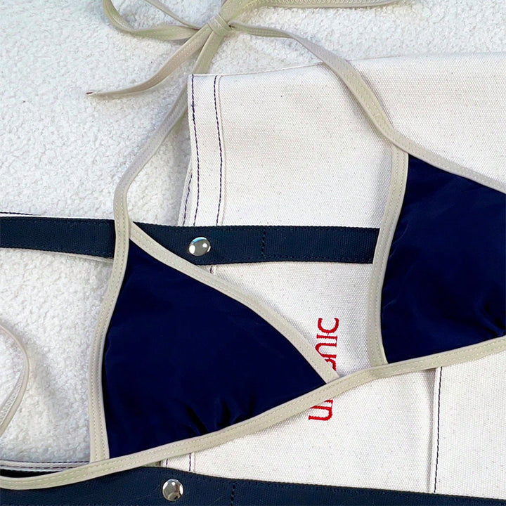 Dame trekants-bikini med innovativt design og justerbare stropper Skovae
