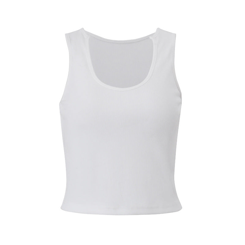 Dame Sporty Crop-Top lavet af åndbar bomuldsblanding Stilla