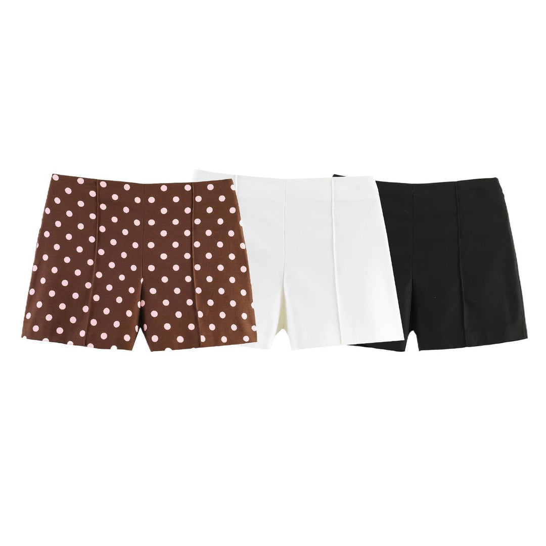 Dame elegante shorts med moderne plisserede detaljer Skovae
