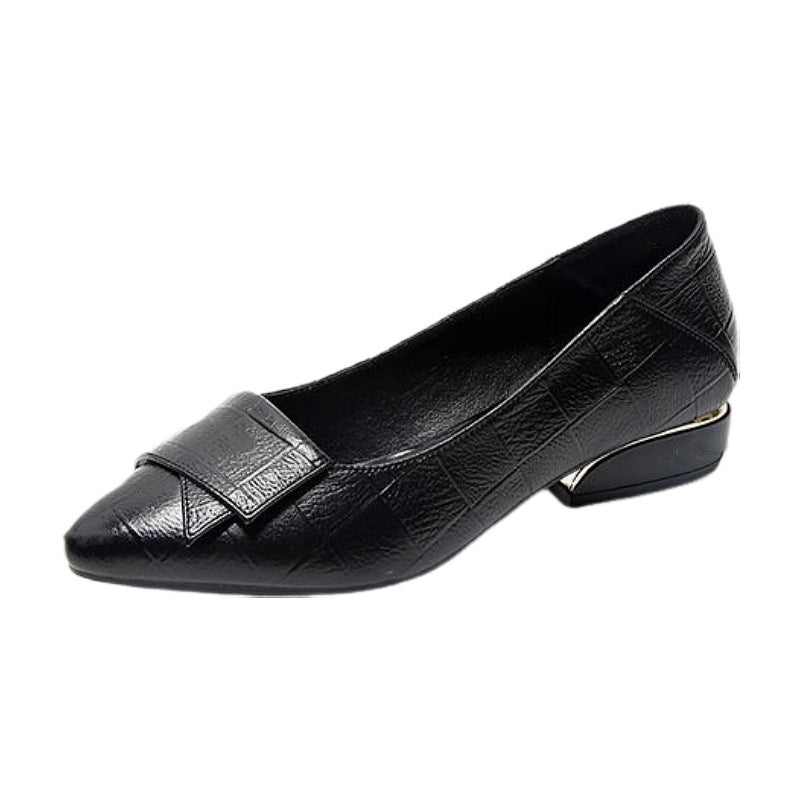 Dame elegante Ballerinas med modsperspektiv sløjfe-detalje Stilla