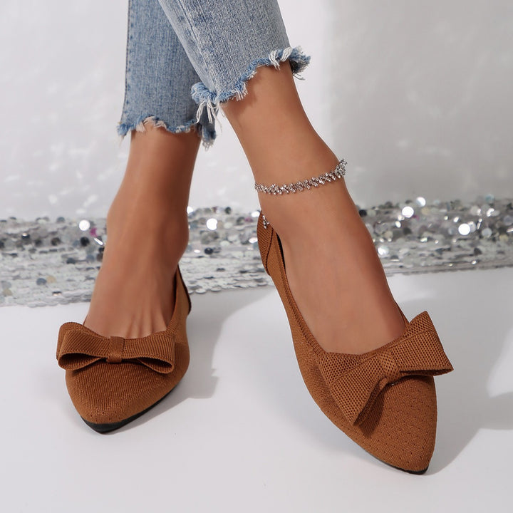 Dame elegante Ballerinas med moderigtigt sløjfe-design og åndbart overmateriale Stilla