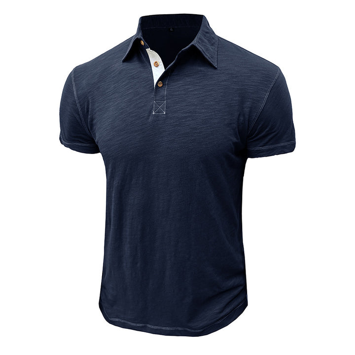 Herre Polo-Shirt med stilfuld knaplukning Stilla